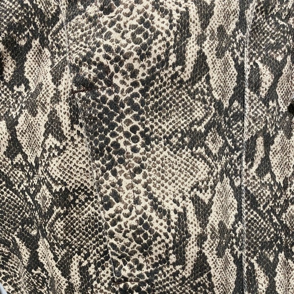 Twill Python Print Bomber Jacket - Picture 6 of 8
